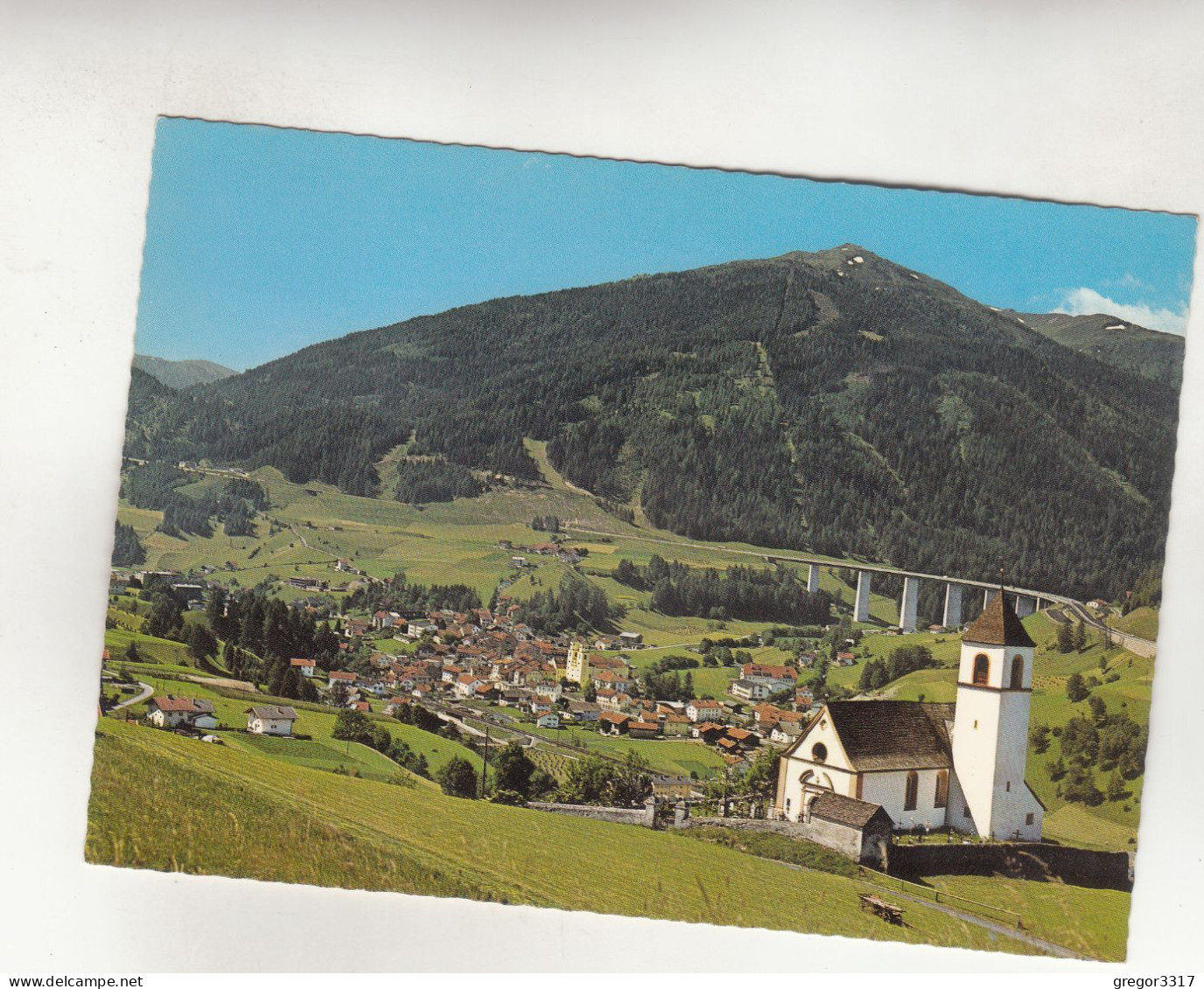 D1188) 6150 STEINACH - Tirol Mit Gschnitztalbrücke Der Brenner Autobahn  - Kirche Brücke Häuser - Steinach Am Brenner