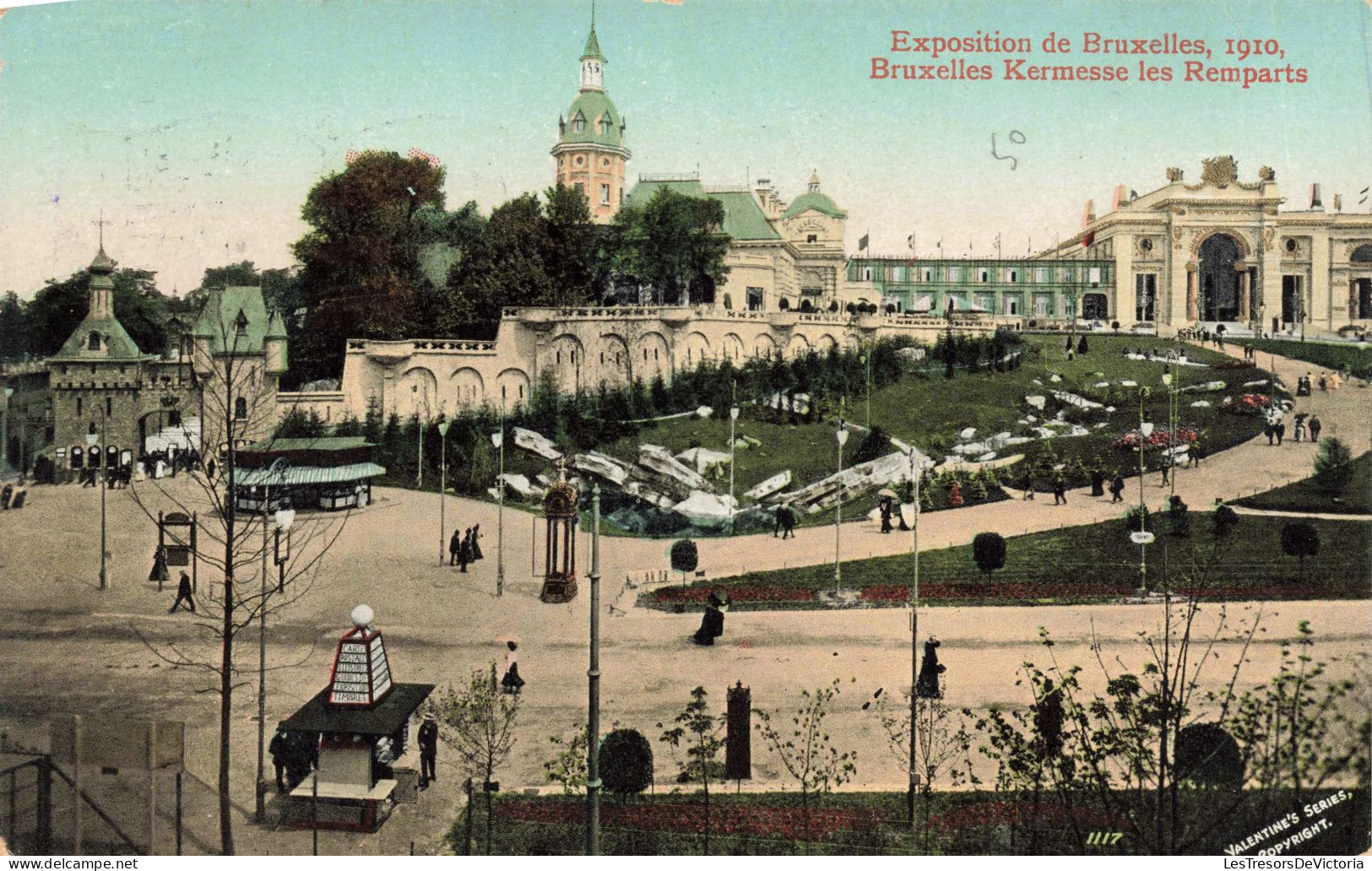 BELGIQUE - Exposition De Bruxelles, 1910 - Bruxelles Kermesse Les Remparts - Animé - Colorisé - Carte Postale Ancienne - Weltausstellungen