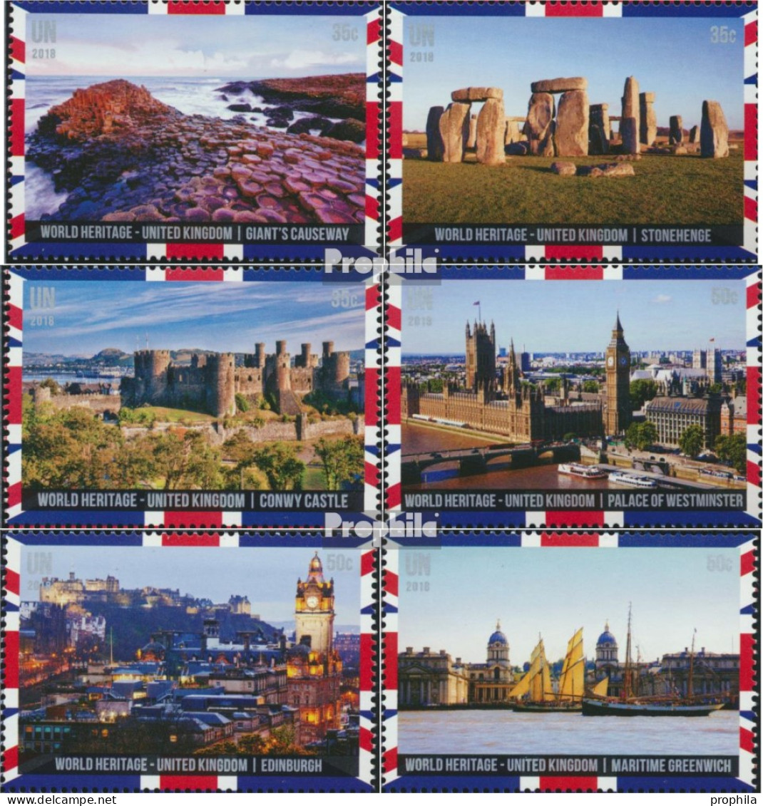 UNO - New York 1666-1671 (kompl.Ausg.) Postfrisch 2018 UNESCO Welterbe - Unused Stamps