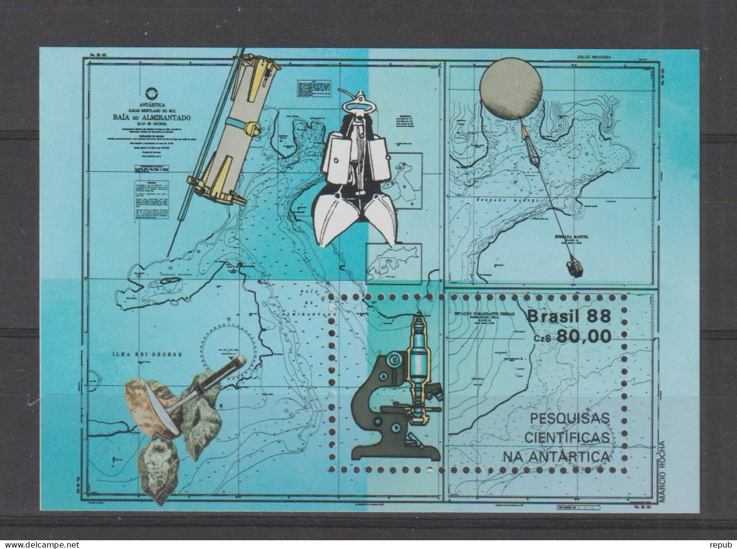 Brésil 1988 Exploration Antarctique BF 71 ** MNH - Blocs-feuillets