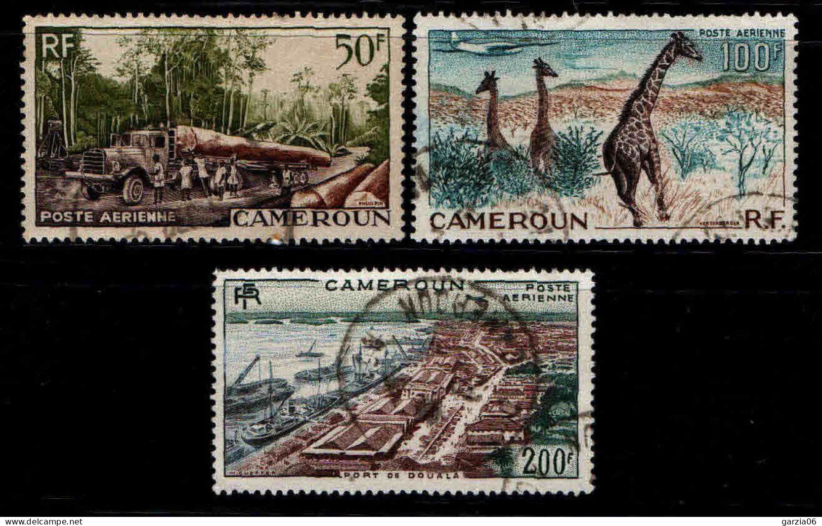 Cameroun - 1955 -  Vues  -  PA 46 à 48 - Oblit - Used - Airmail