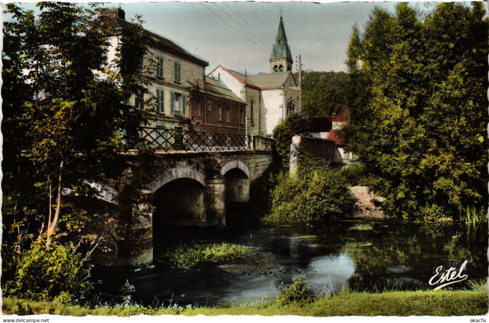 CPA Bray Et Lu Le Pont Sur L'Epte Et L'Eglise FRANCE (1309364) - Bray-et-Lû