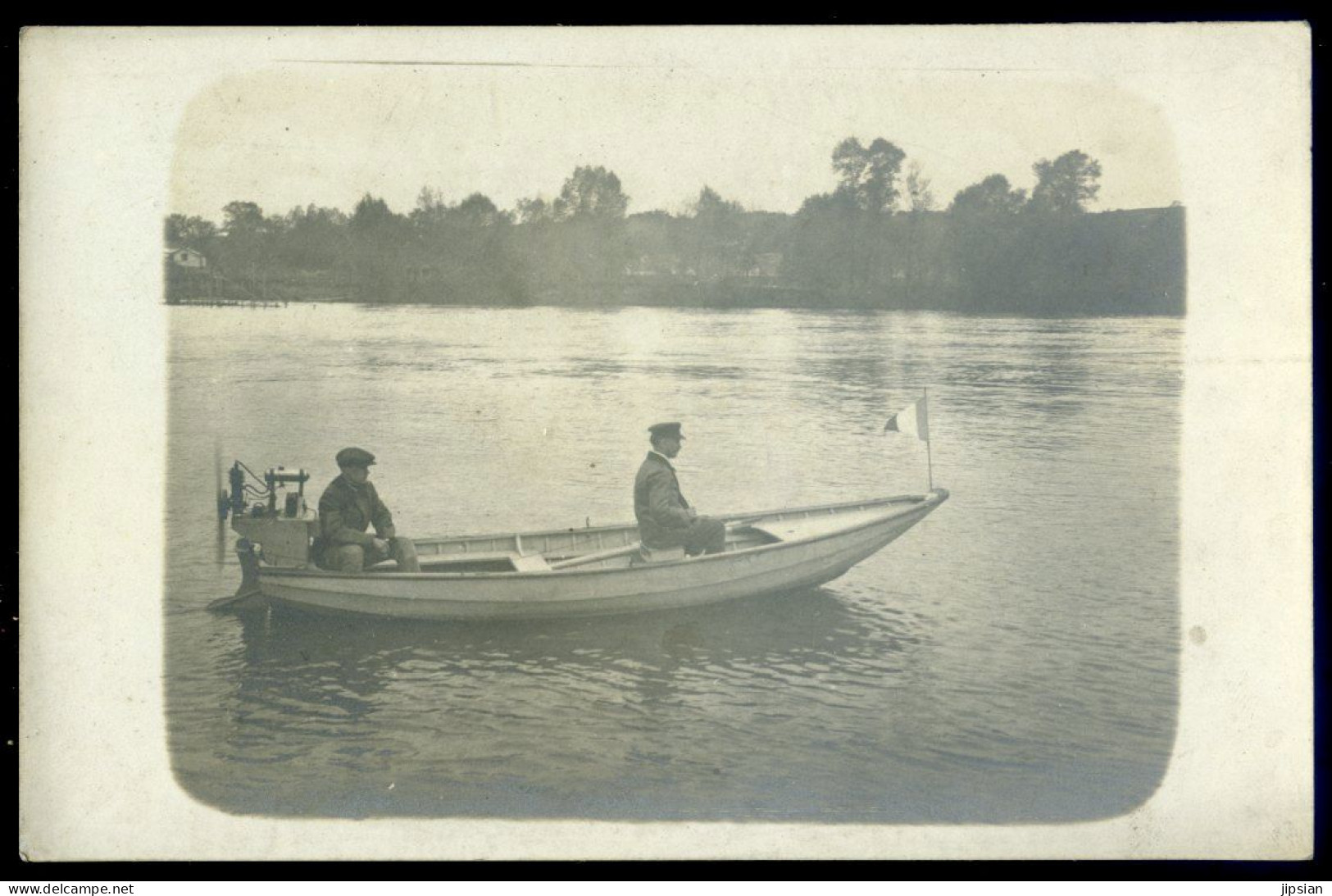 Cpa Carte Photo Canot Bateau à Hélice Aérienne  LANR106 - Hovercrafts