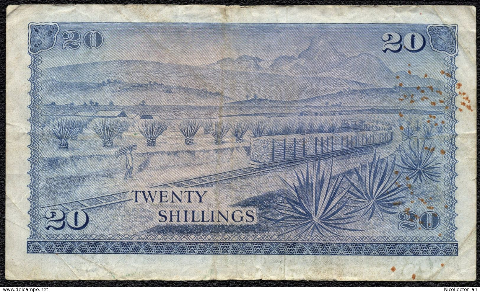 Kenya 20 Shillings 1971 P-6b VF Banknote - Kenya