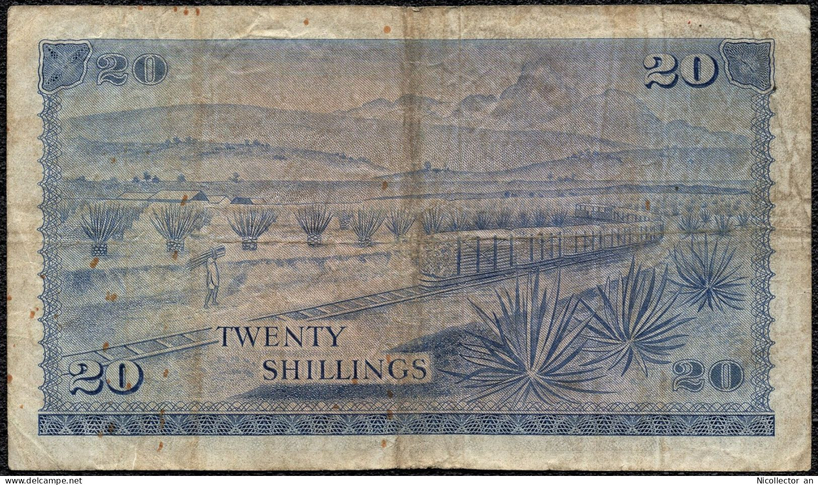 Kenya 20 Shillings 1971 P-6b F+ Banknote - Kenia