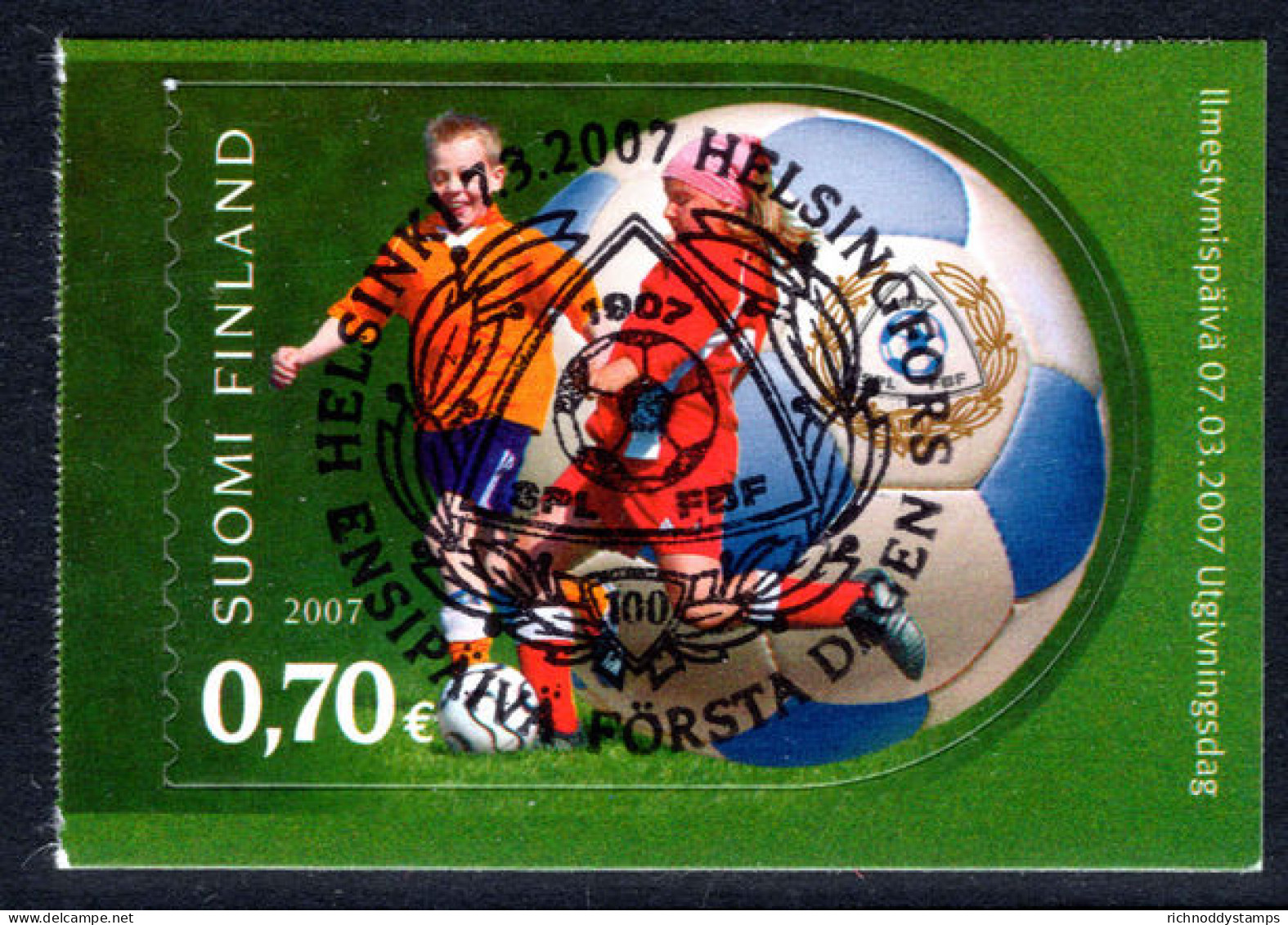 Finland 2007 Finnish Football Association Fine Used. - Used Stamps