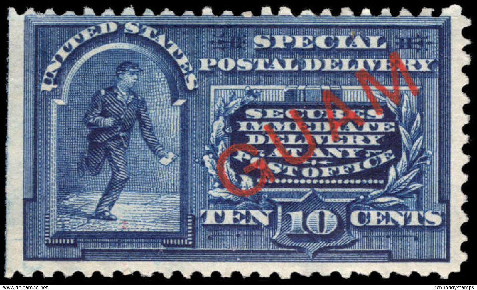 Guam 1899 10c Special Delivery Lightly Hinged Mint Slightly Dried Gum. - Guam