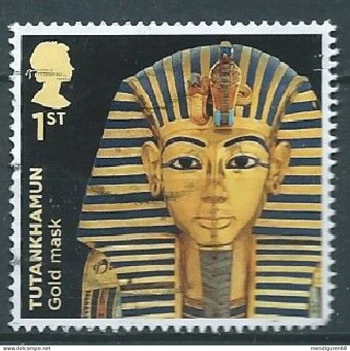 GROSSBRITANNIEN GRANDE BRETAGNE GB 2022 TUTANKHAMUN: GOLD MASK 1ST USED FALT DENT SG 4745 MI 5080 YT 5477 SN 4305 - Oblitérés