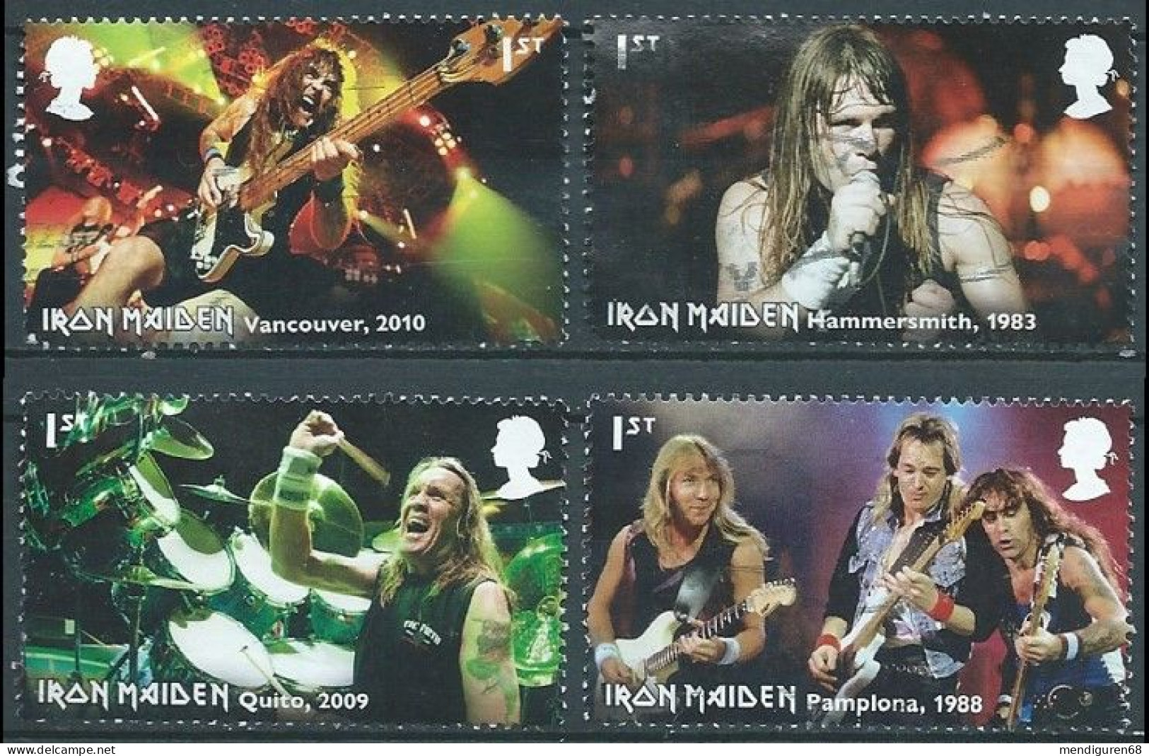 GROSSBRITANNIEN GRANDE BRETAGNE GB 2023 MUSIC GIANTS VII IRON MAIDEN SET 4V USED SG 4756-59 MI 5093-6 YT 5487-90 SN 4312 - Used Stamps