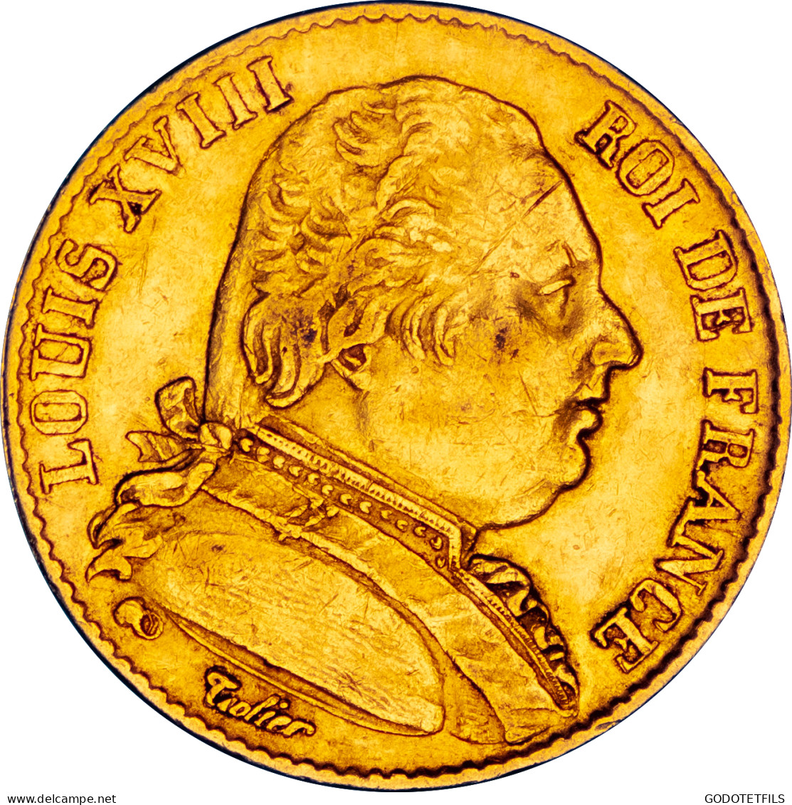 20 Francs Or Louis XVIII 1815 Paris - 20 Francs (gold)