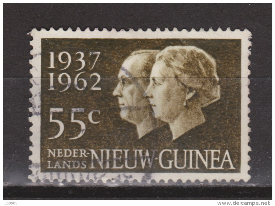 Nederlands Nieuw Guinea Dutch New Guinea Nr 75 Used ; Zilveren Huwelijksfeest Juliana Bernhard 1962 - Nederlands Nieuw-Guinea