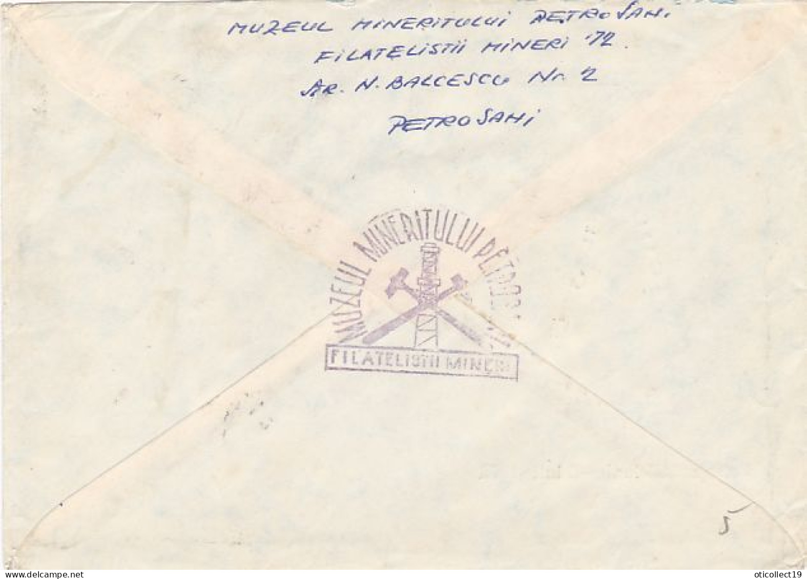 PETROSANI MINERS PHILATELIC CLUB ANNIVERSARY, REGISTERED SPECIAL COVER, 1972, ROMANIA - Covers & Documents