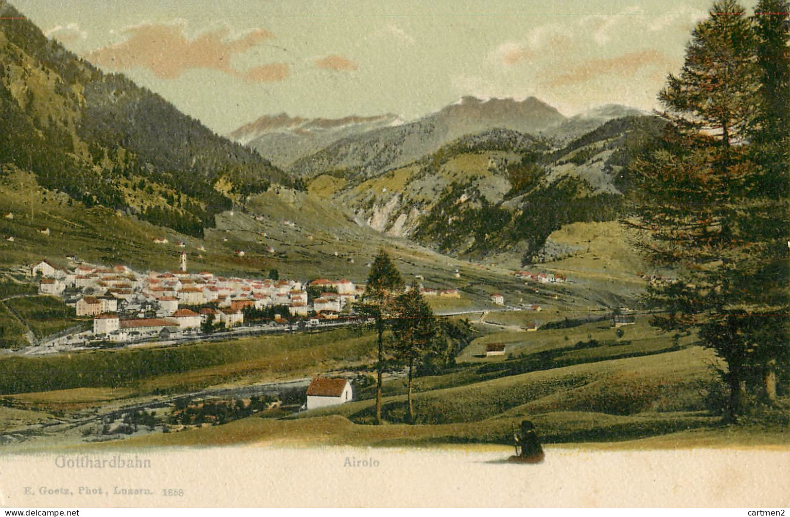 GOTTHARDBAHN AIROLO SUISSE 1900  - Airolo