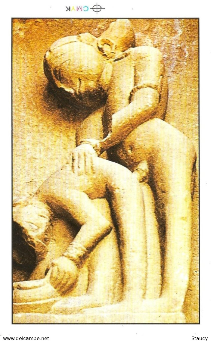 India Khajuraho Temples MONUMENTS - A Figure From Vishwanath TEMPLE 925-250 A.D Picture Post CARD New Per Scan - Ethniciteit & Culturen