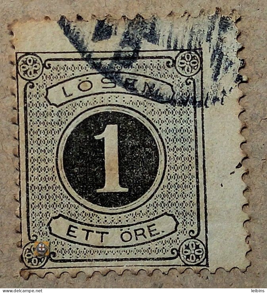 1874 Schweden Mi.P 1 A, 1ö /o - Portomarken