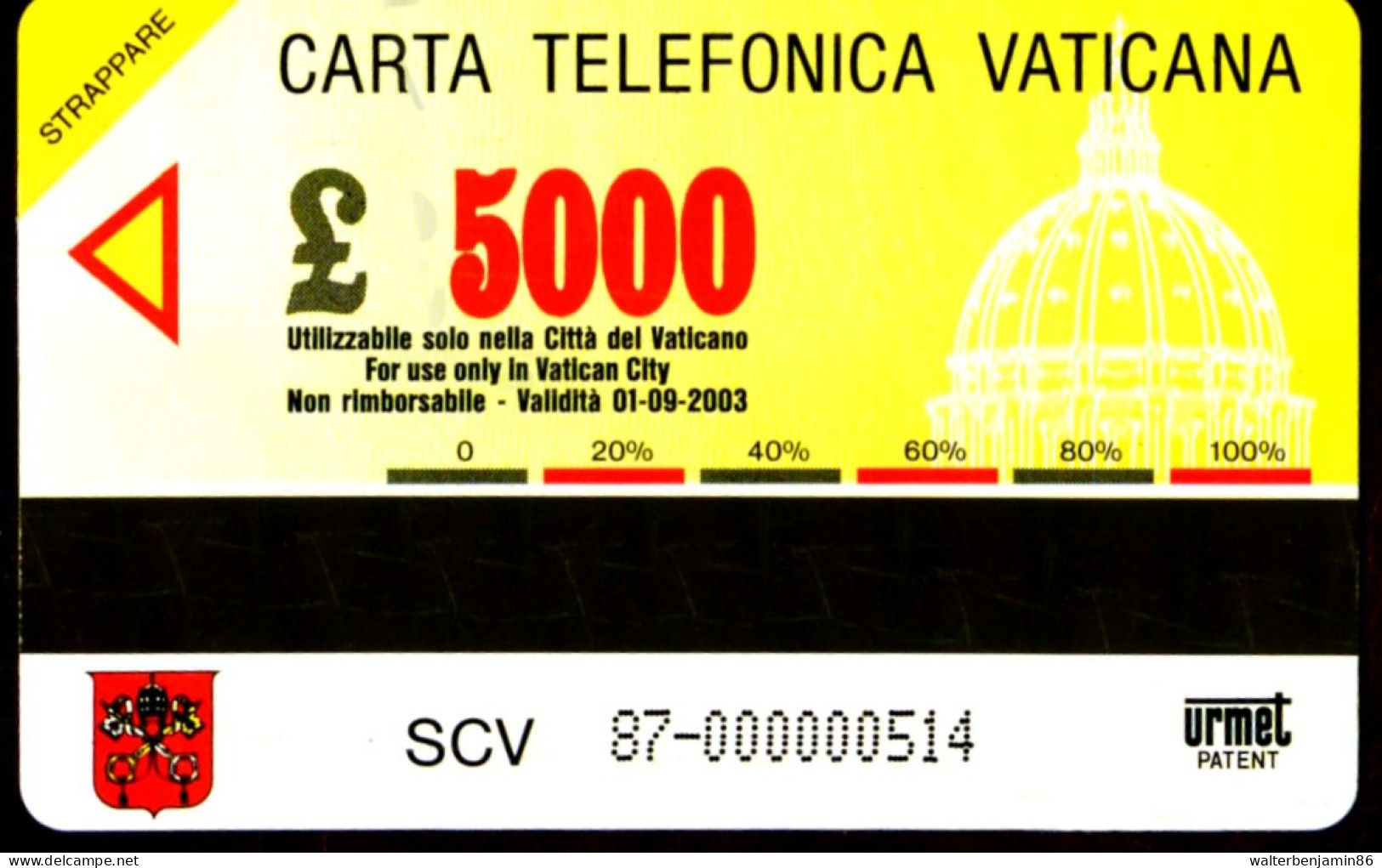 G VA 87 C&C 6087 SCHEDA TELEFONICA NUOVA MAGNETIZZATA VATICANO GUIDO RENI SAN MATTEO - Vaticaanstad