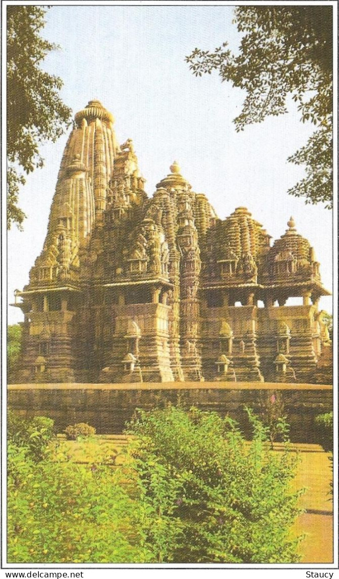 India Khajuraho Temples MONUMENTS - VISHVANATHA Temple Picture Post CARD New As Per Scan - Ethniciteit & Culturen