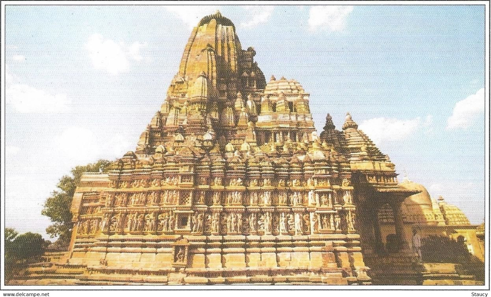 India Khajuraho Temples MONUMENTS - PARSVANATH Temple Of The Eastern Group Picture Post CARD New As Per Scan - Ethniciteit & Culturen