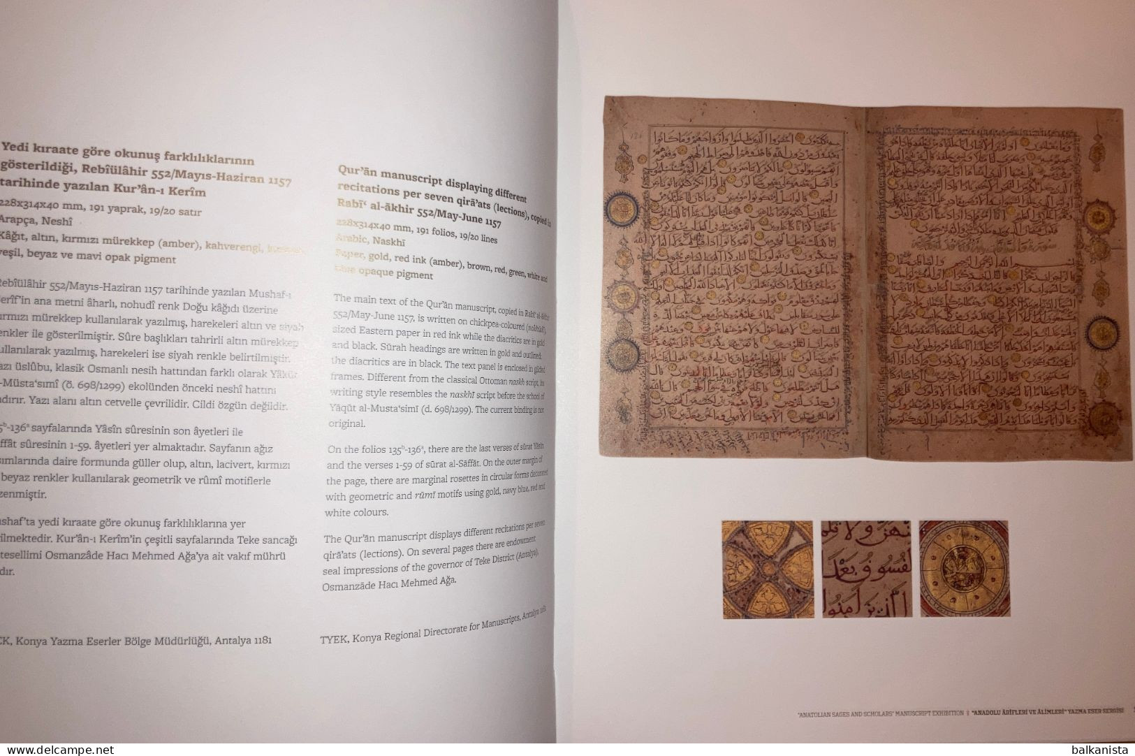 Islamic Art Calligraphy Anatolian Sages Scholars Manuscript Exhibition Catalog - Kultur