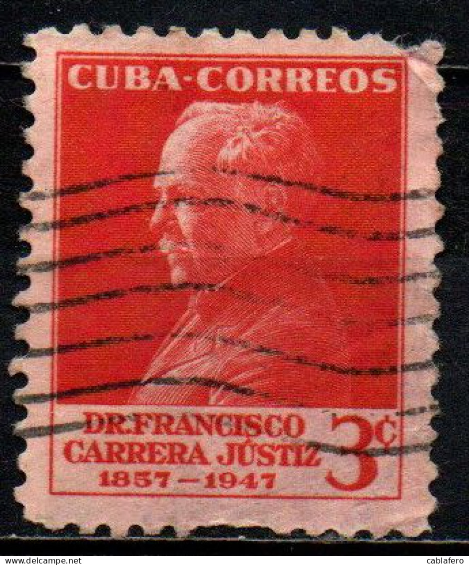 CUBA - 1953 - Francisco Carrera Justiz, Educator, Statesman - USATO - Oblitérés
