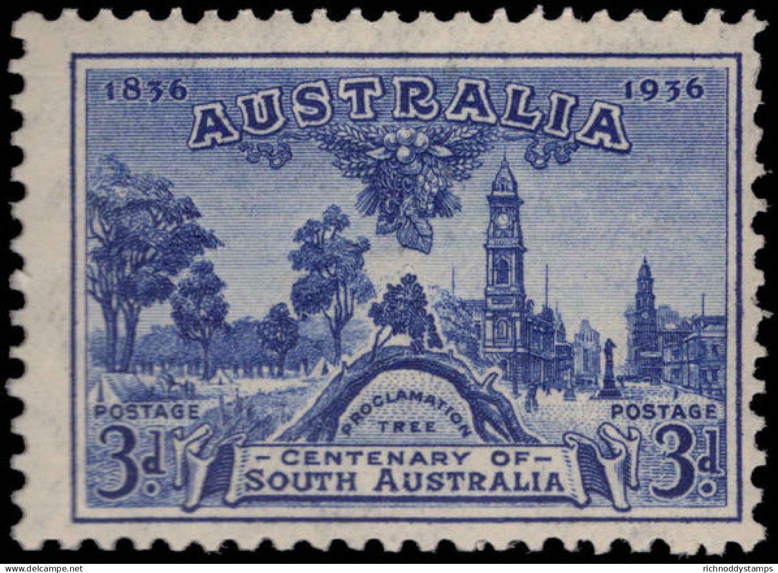 Australia 1936 3d South Australia Unmounted Mint. - Neufs
