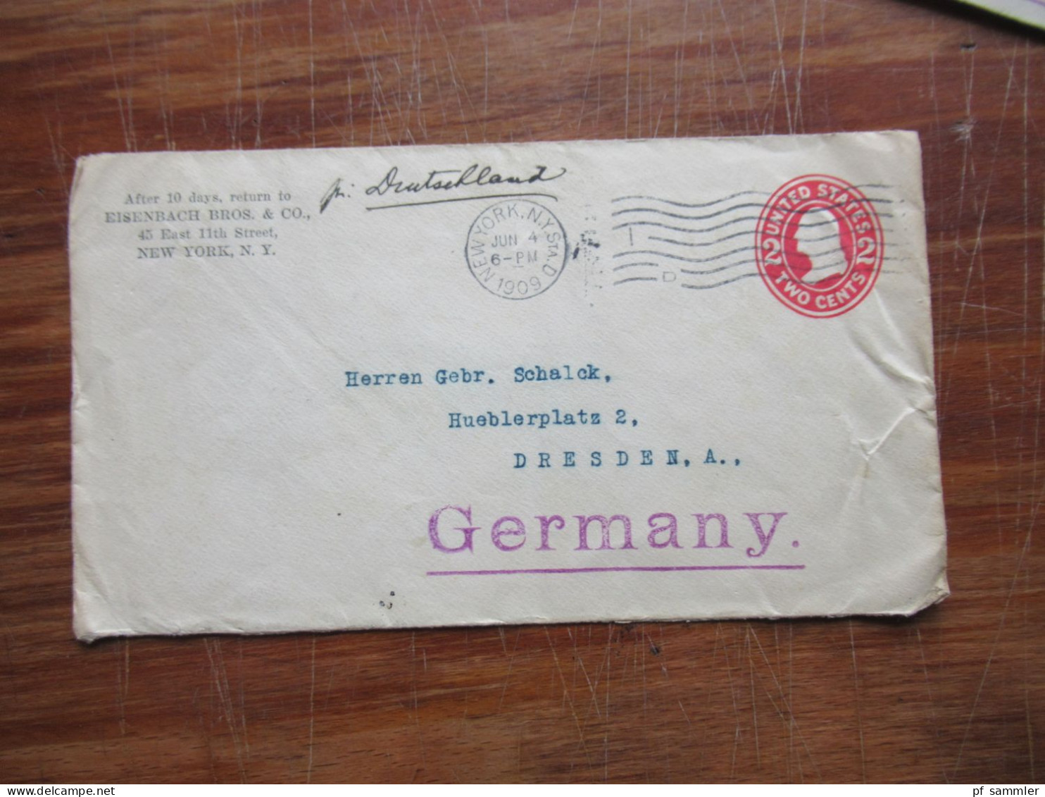 USA Kleiner Belegeposten / Ganzsachen / Umschläge! 1x Mit Stempel Pony 1893 Insgesamt 11 Stück! Schiffspost Nach Deutsch - ...-1900