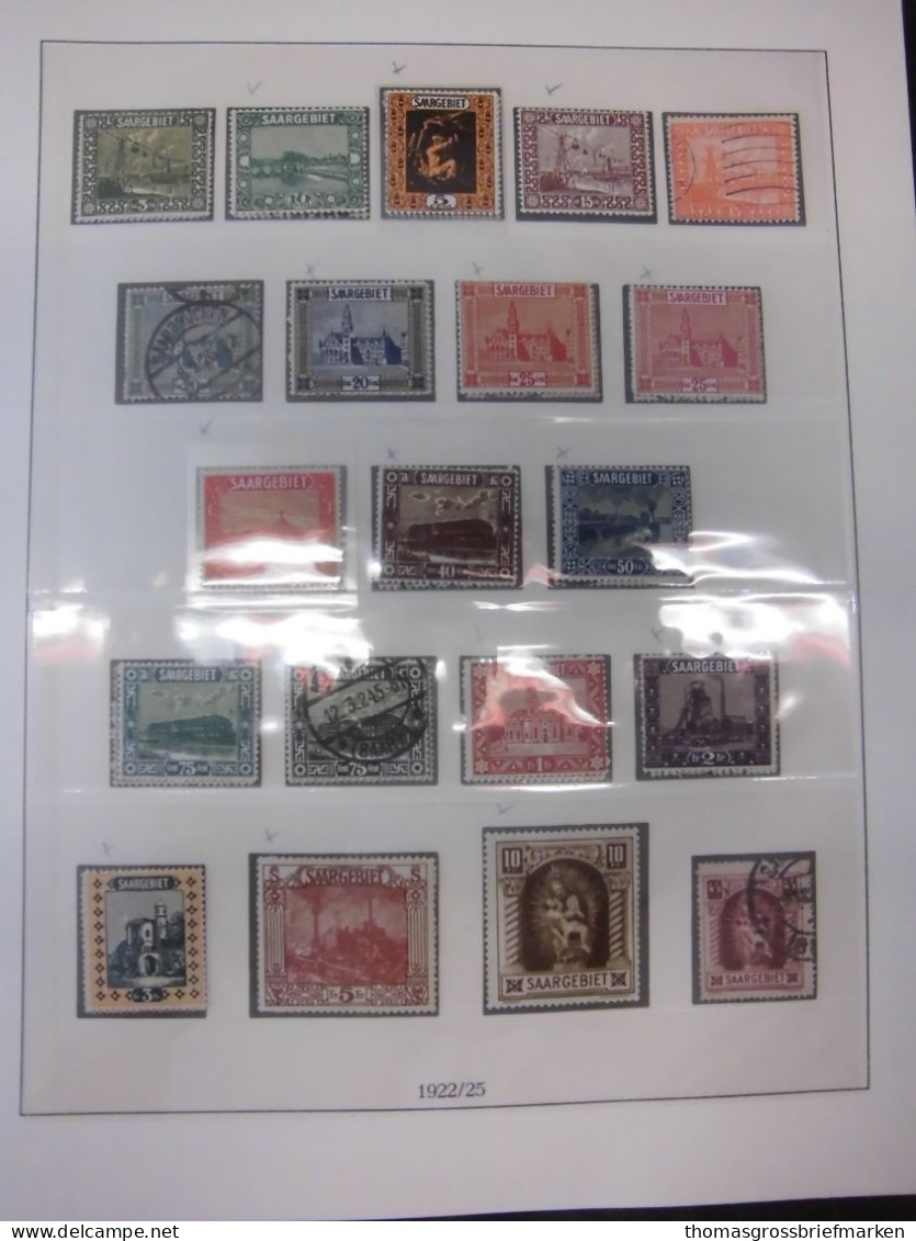 Sammlung Saarland 1920-1959 ungebraucht postfrisch gestempelt + Lindner T (50095