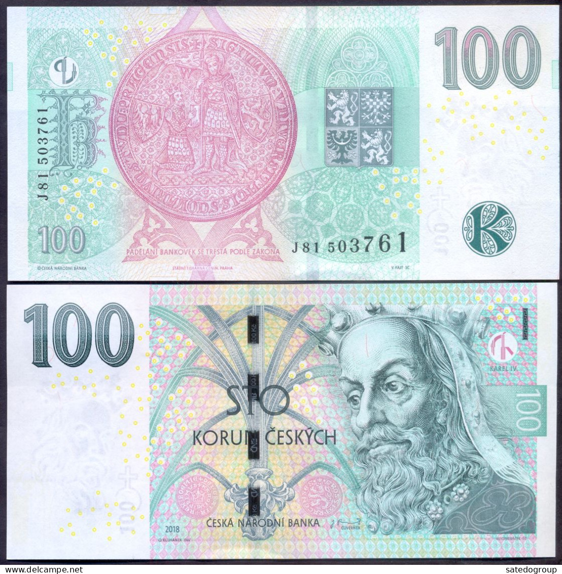 Czech 100 Korun 2018 UNC P- 18 - Tschechien