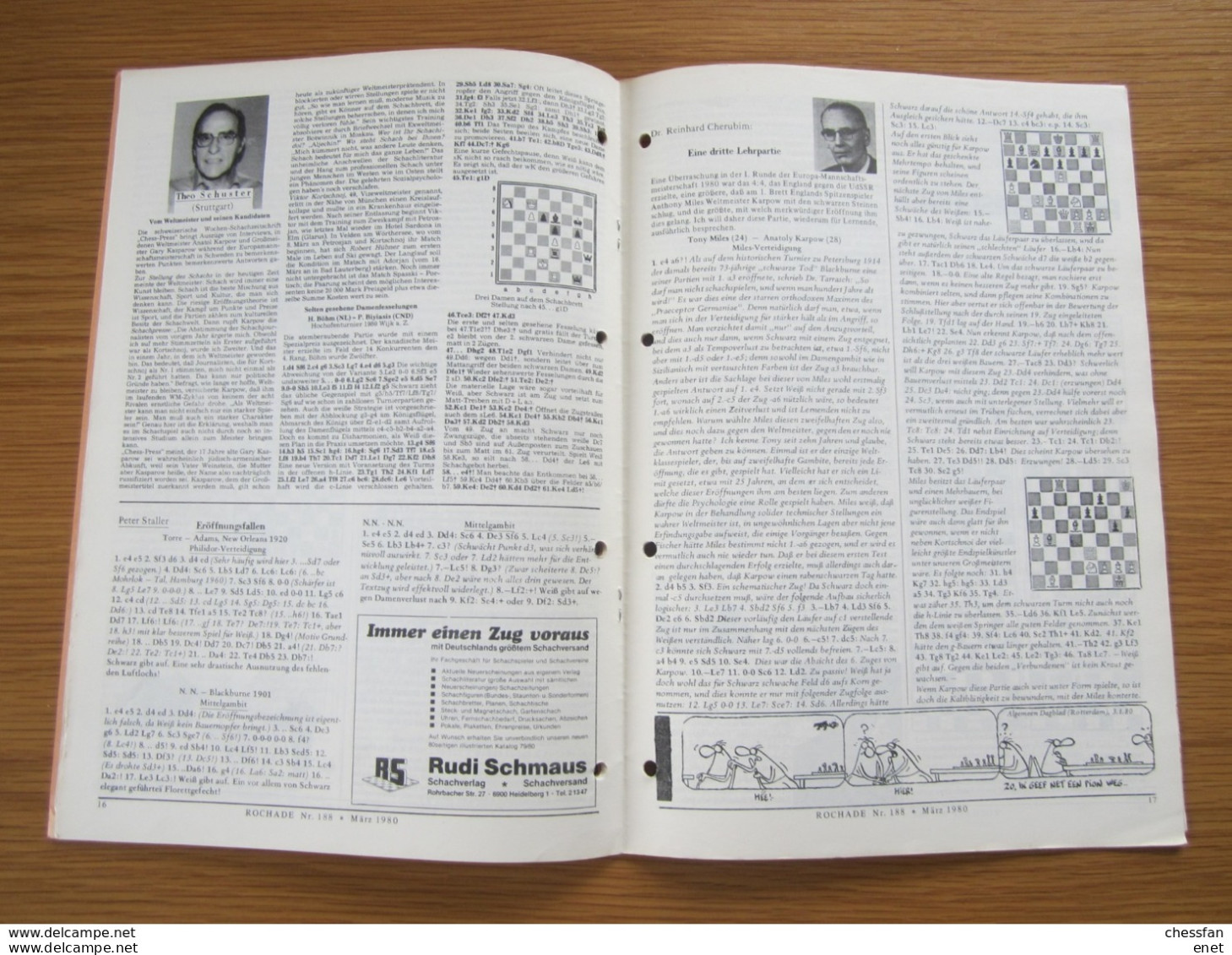 Schach Chess Ajedrez échecs - Rochade -Nr 188 / 1980 - Sport