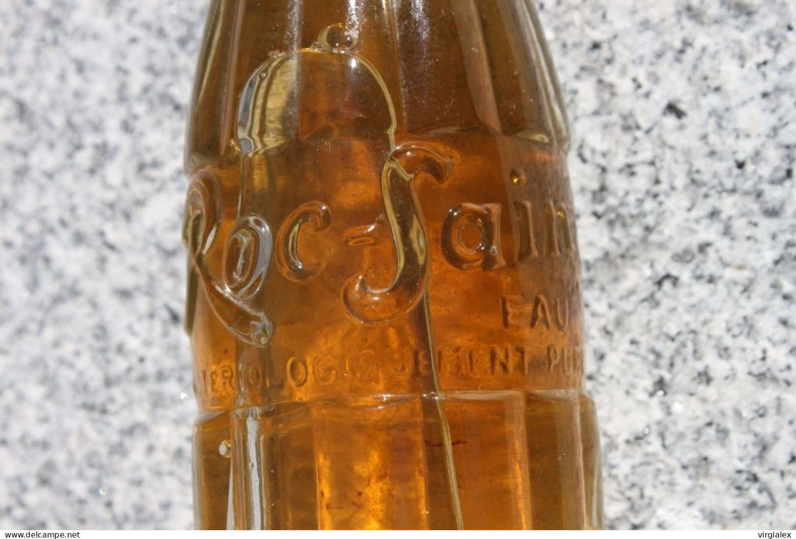 Lot 2 Bouteilles Anciennes ROC-SAIN - Boisson Ancienne Eau De Source Saint-Louis Montmorillon Vienne - Limonade