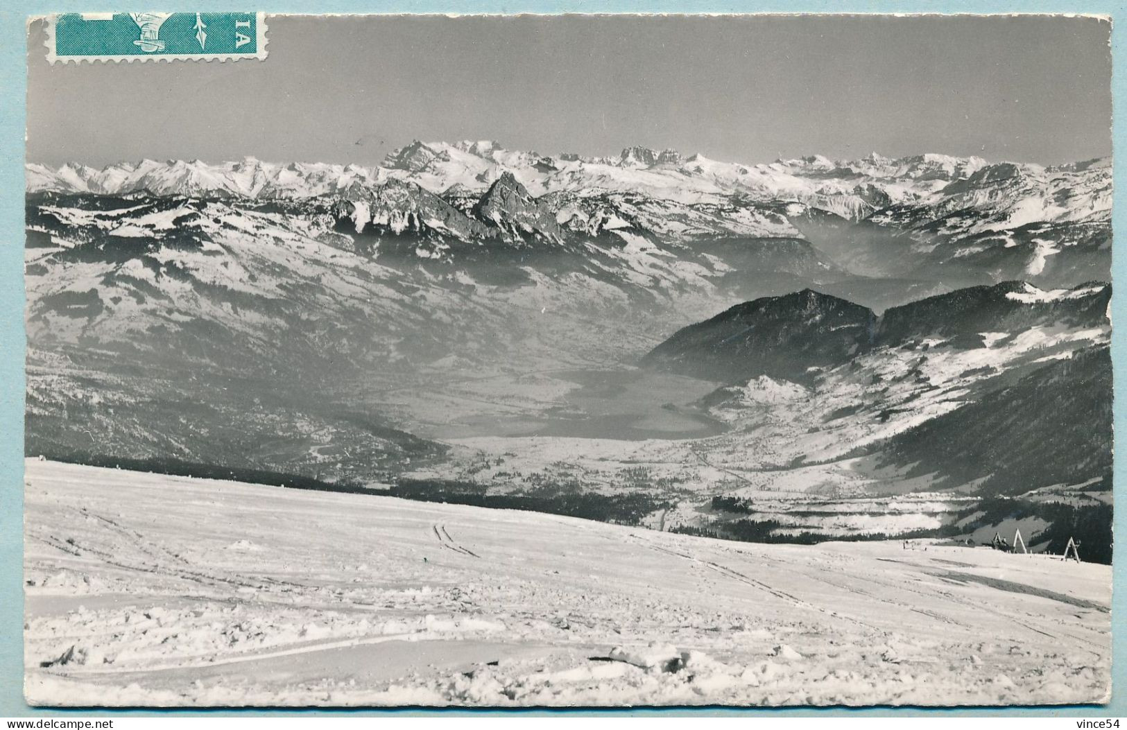 Blick Vom Rigi-Kulm Auf Lauerzersee, Schwyzer Und Glarneralpen - Gelauft 1963 - Lauerz