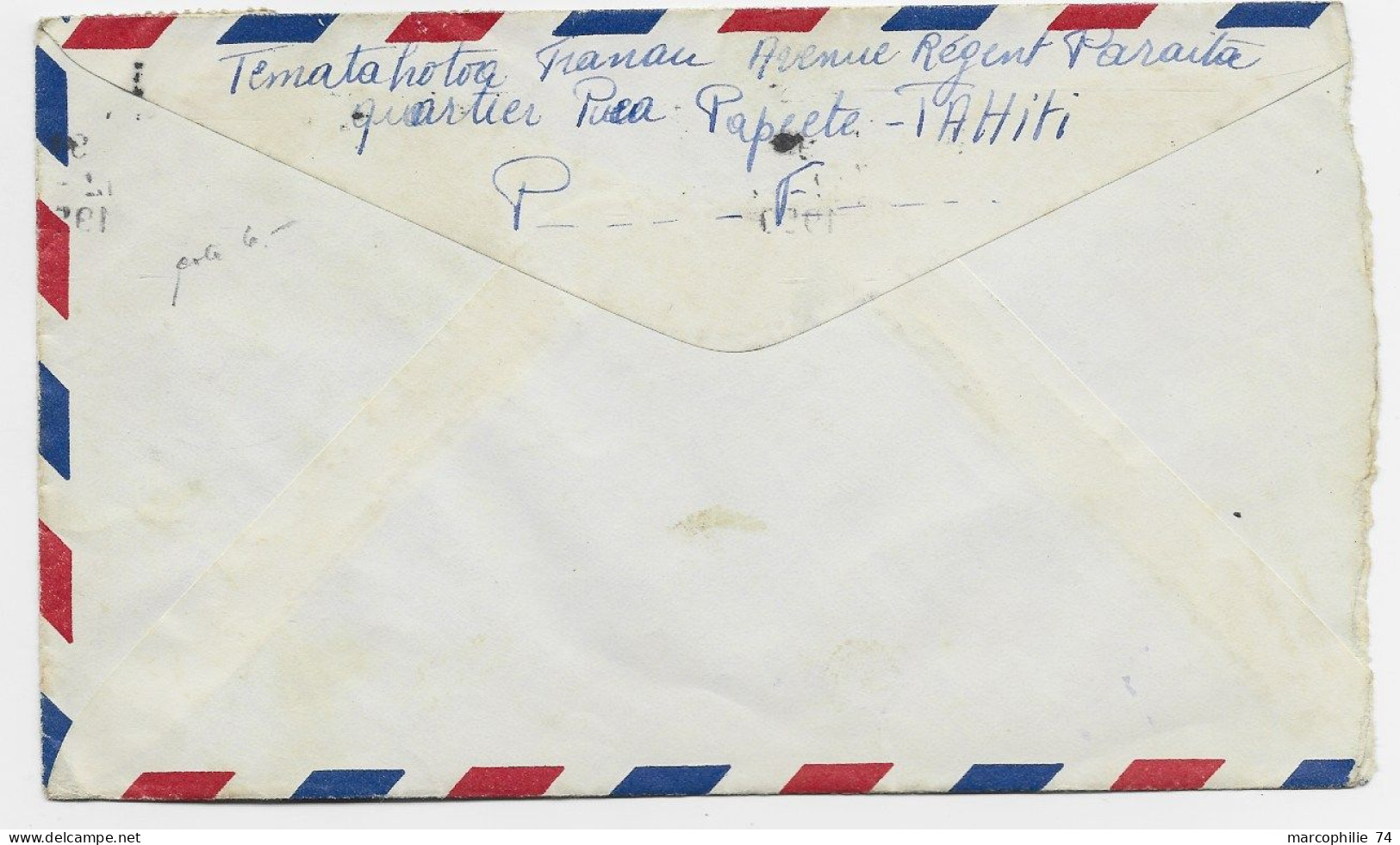 POLYNESIE 20FR+9FR LETTRE COVER AVION MEC PAPEETE RP 12.8.1959 TAHITI POUR ASPACH MOSELLE - Lettres & Documents