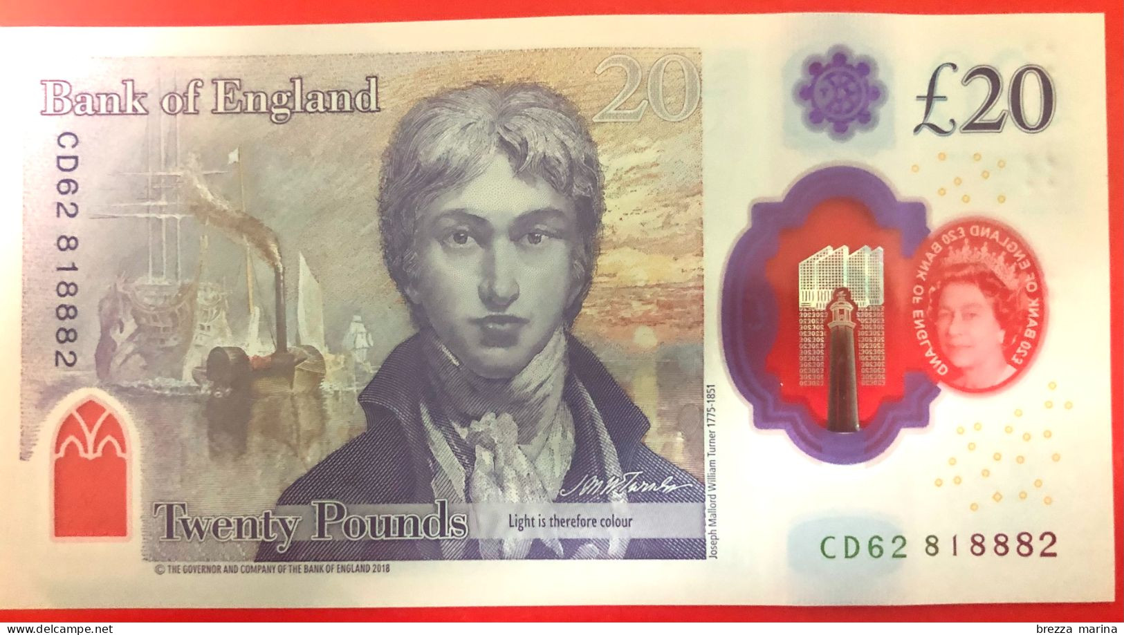 INGHILTERRA - GB - Bank Of England - 2020 - William Turner, Pittore - Banconota Da 20 Sterline - Twenty Pounds - 20 Pounds