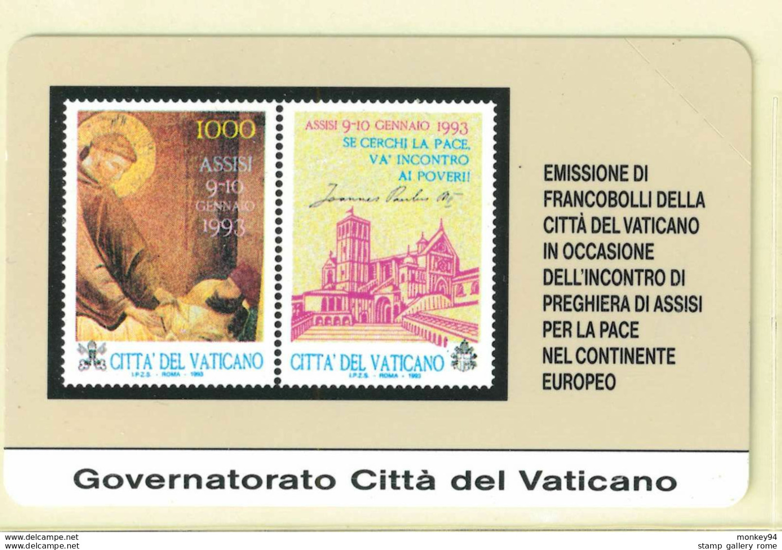 CARTA TELEFONICA VATICANA - NUMERO 1 - NUOVA - URMET- GARANTITA MAGNETIZZATA SERIE 1-000019375 - VATICAN PHONE CARD - Vaticaanstad