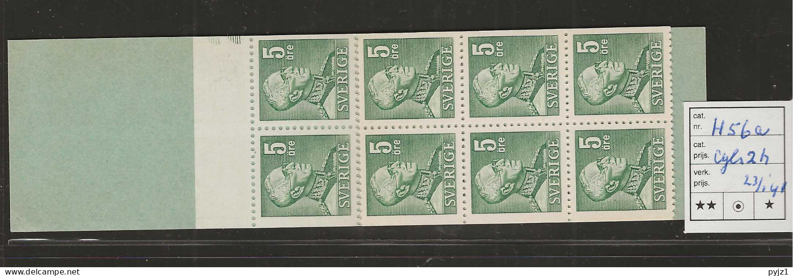 1941 MNH Sweden Booklet Facit H56a Cyls 2h Postfris** - 1904-50