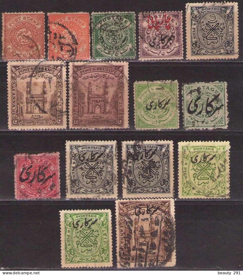 HYDERABAD INDIA LOT + SERVICE USED - Autres & Non Classés