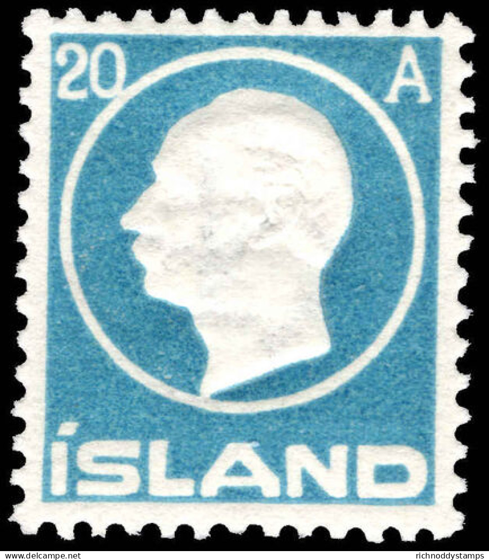 Iceland 1912 Frederick 20a Pale Blue Unmounted Mint. - Neufs