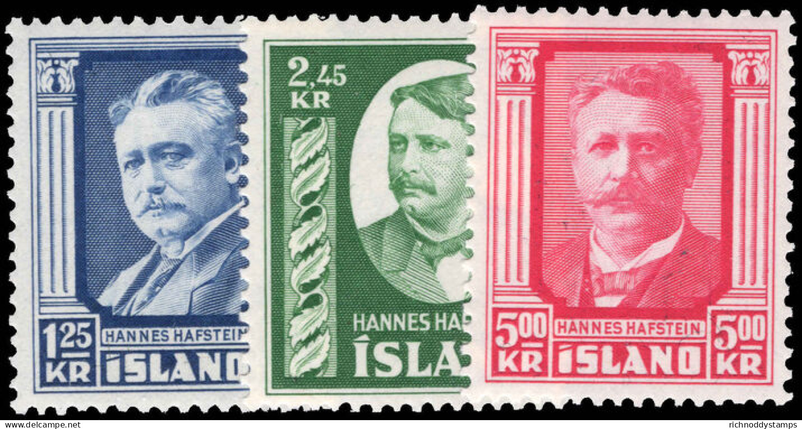 Iceland 1954 50th Anniversary Of Appointment Of Hannes Hafstein As First Native Minister Of Iceland Unmounted Mint. - Neufs