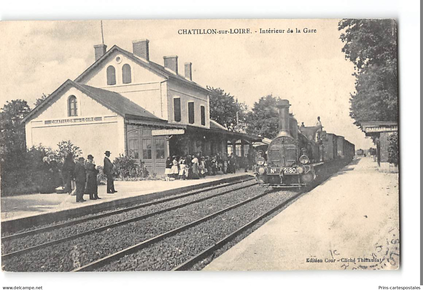 CPA 45 Chatillon Sur Loire La Gare Et Le Train - Chatillon Sur Loire