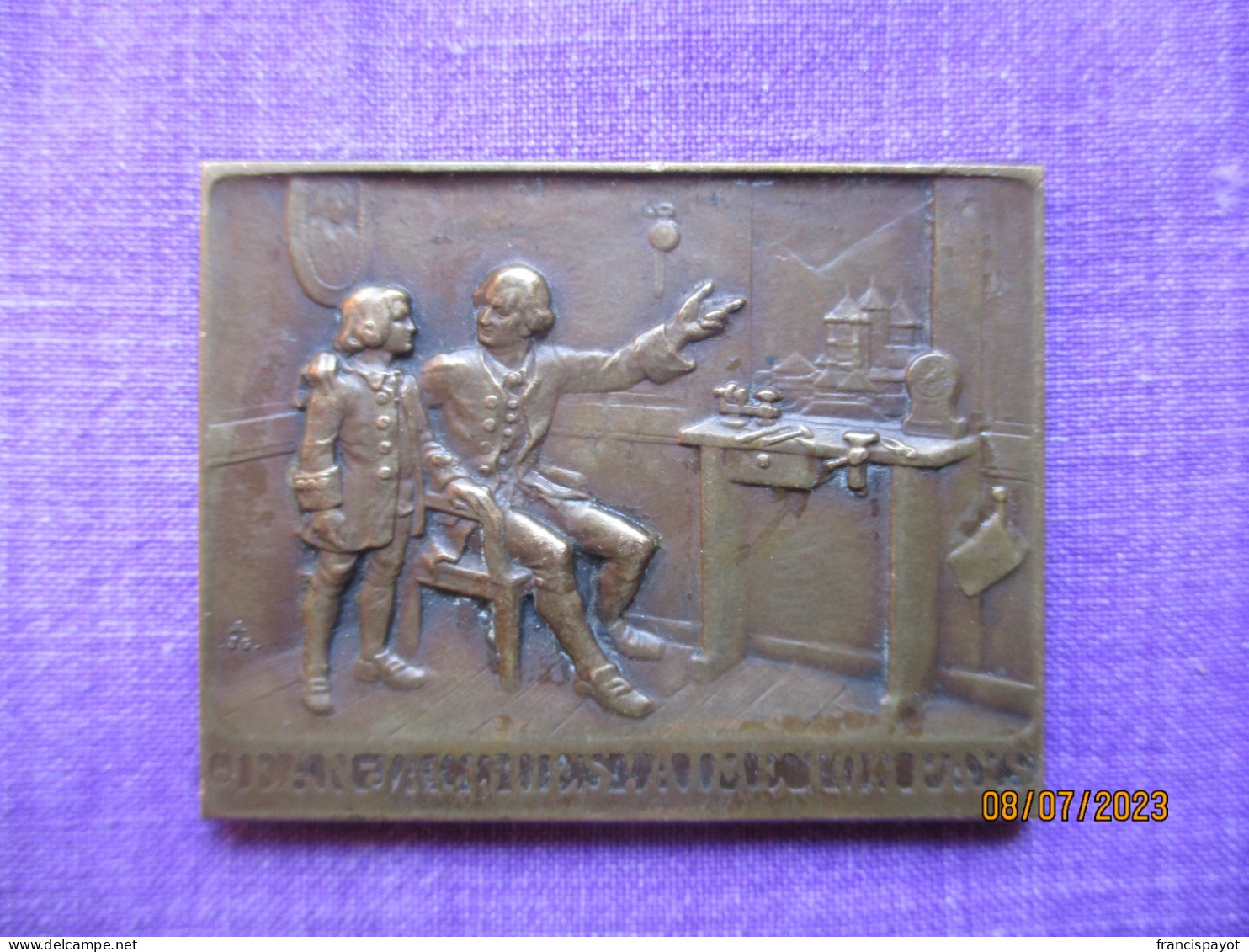 Suisse: Plaquette Souvenir Du 200e Anniversaire De La Naissance De J.J. Rousseau 1912 - Bronze - Gewerbliche
