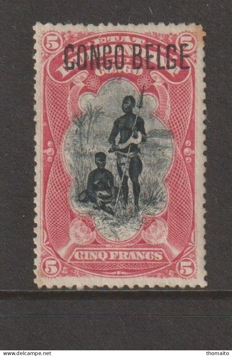 Belgisch Congo Belge - OBP/COB 48 - 5 Fr Mols Typografisch - MH*/NC - Roest/Rust - Ungebraucht