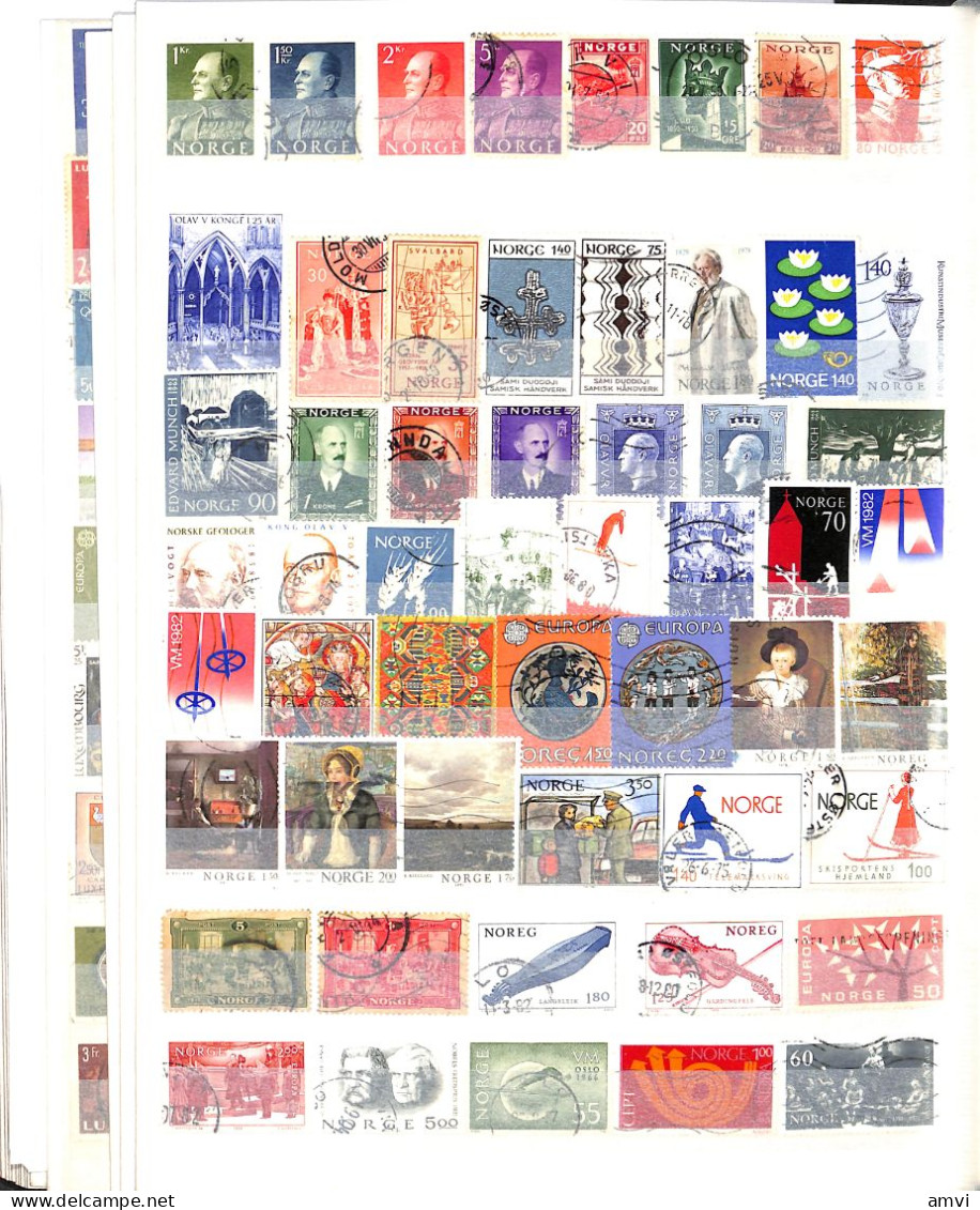 23-0611 Sam Collection Environs 230 Timbres Norvege Sans Album - Collections