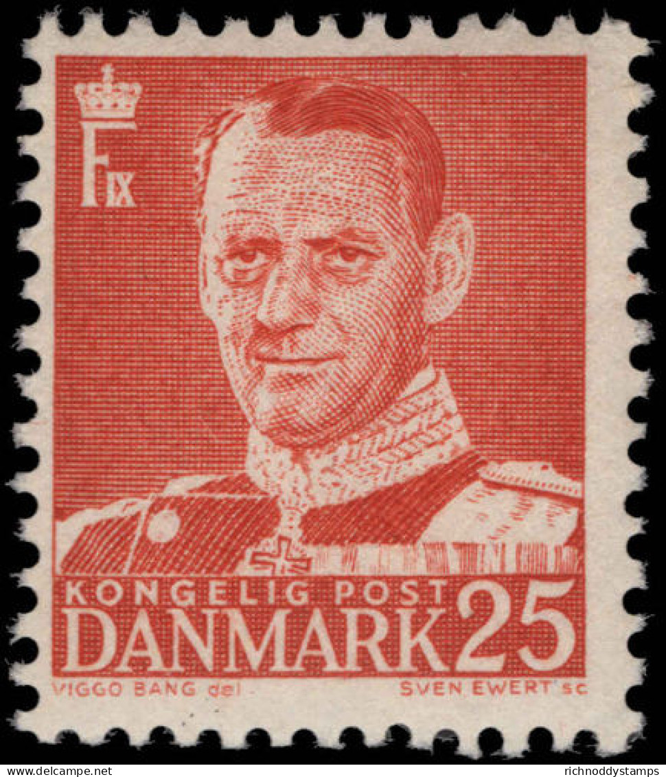 Denmark 1948-55 25&oslash; Red Unmounted Mint. - Unused Stamps