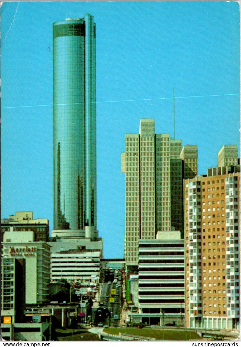 Georgia Atlanta Downtown Skyline Showing Peachtree Plaza - Atlanta