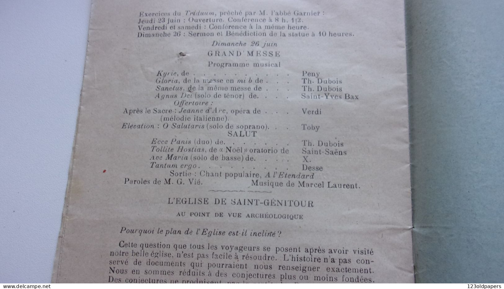 BERRY INDRE LE BLANC RARE DU N°1 AU 5 BULLETIN PAROISSIAL DU BLANC SAINT GENITOUR  1910 - Centre - Val De Loire