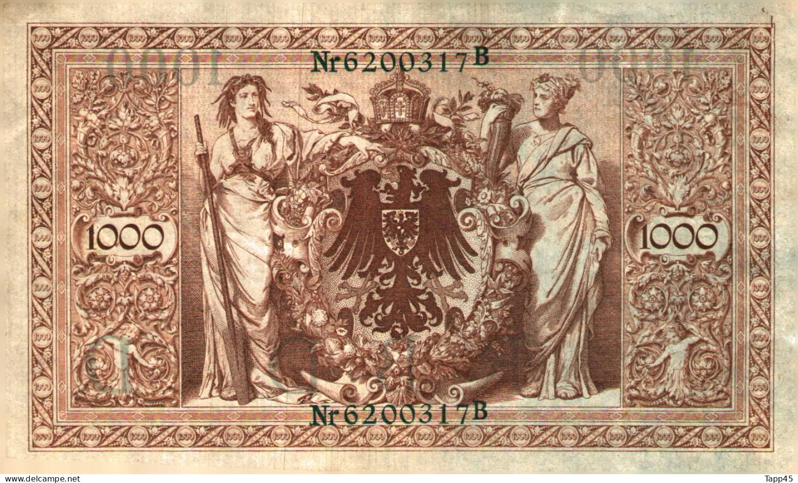 Billet > Allemagne > Voir Le Scan >  Reichsbanknote >1910>1 000 Mark Vert > Réf:C 04 - 1000 Mark