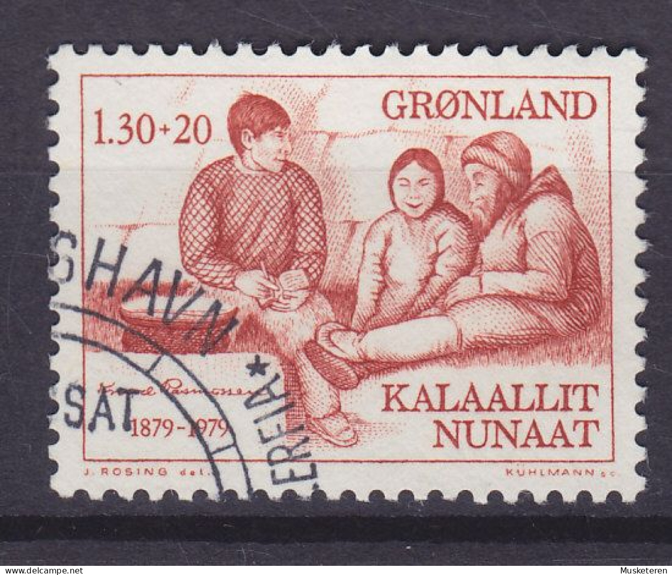 Greenland 1979 Mi. 116, 1.30 (Kr) + 20 (Ø) Geburtstag Von Knud Rasmussen Polarforscher - Usati