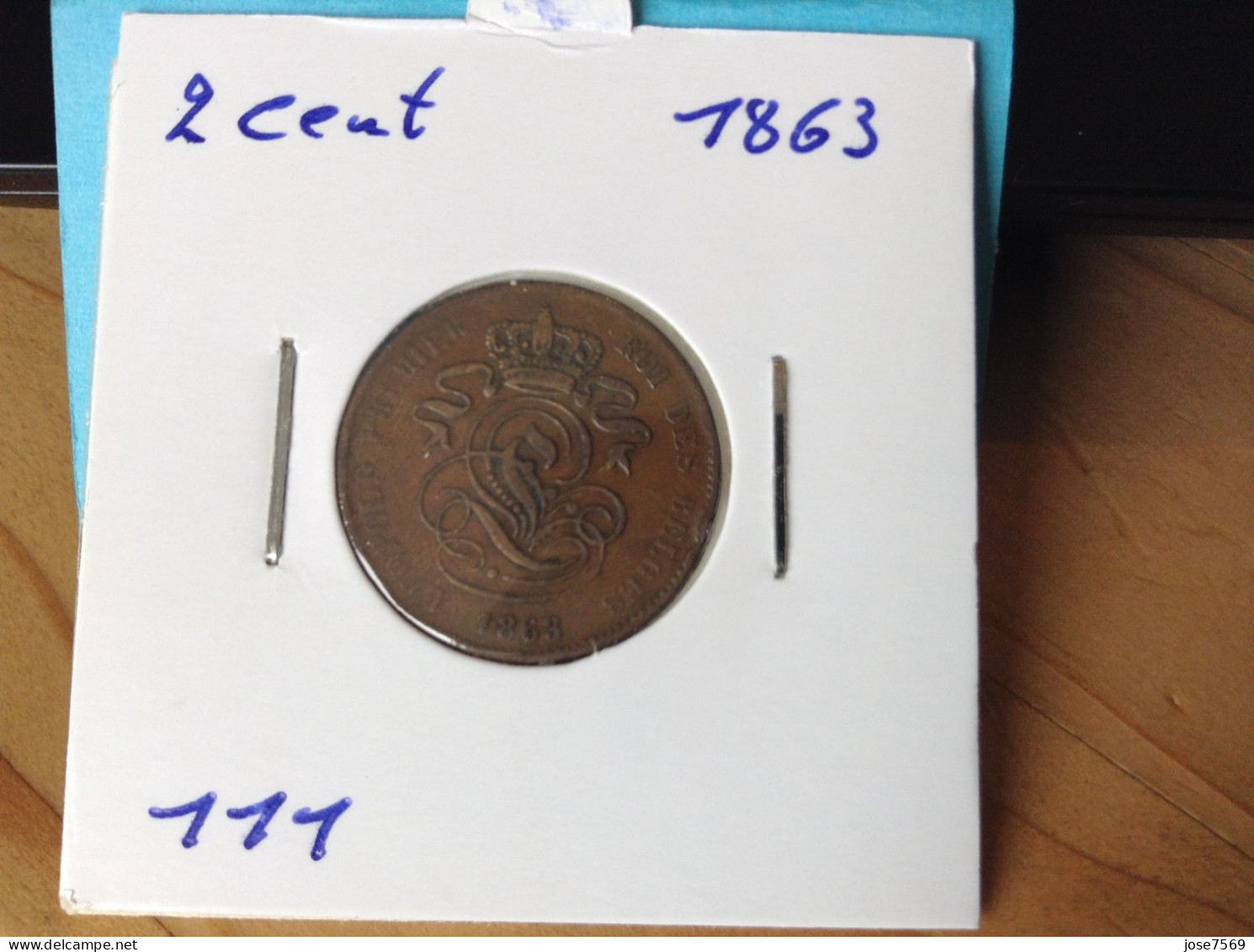 België Leopold I 2 Cent 1863. (Morin 111) - 2 Cents