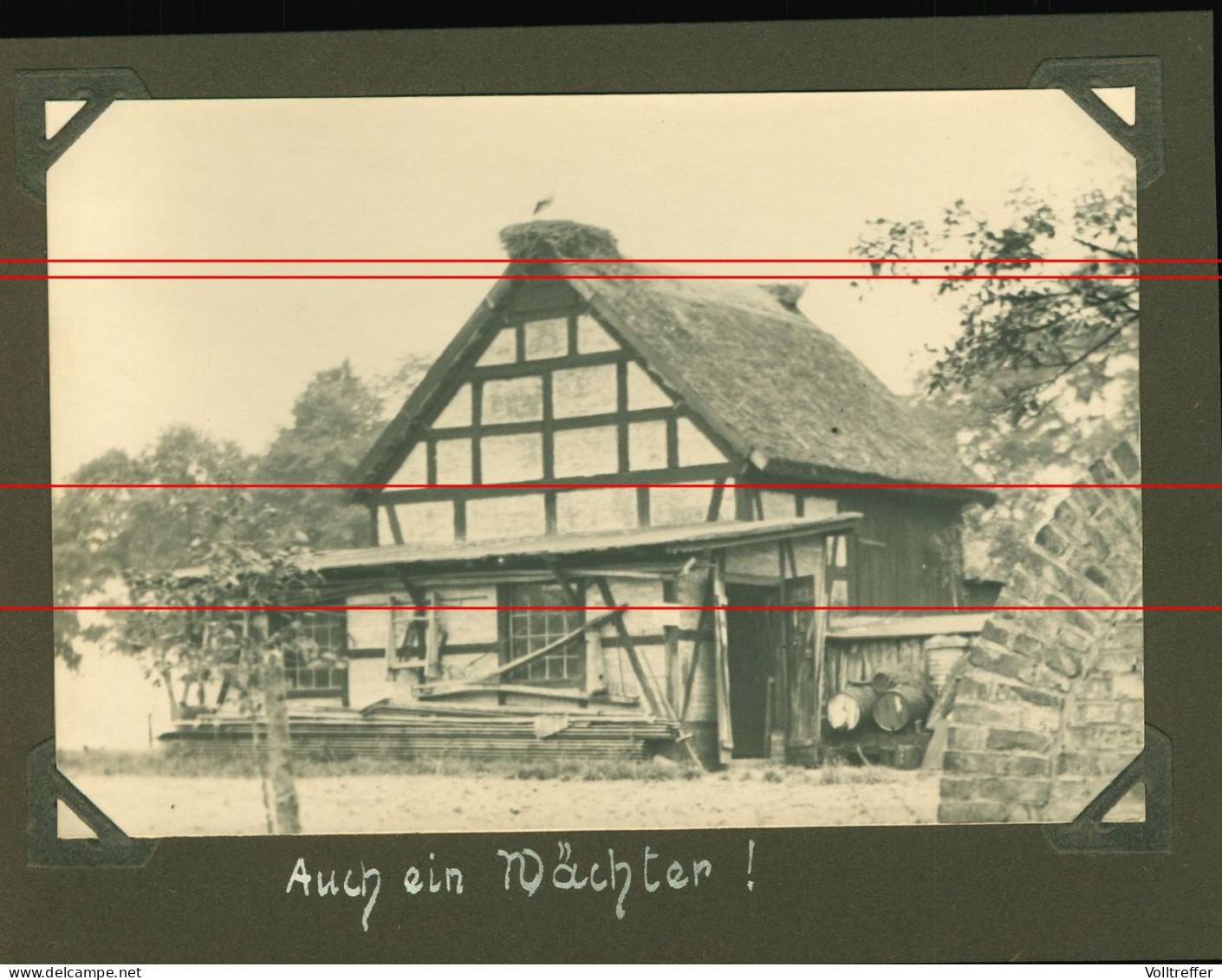 2x Orig. Foto Um 1930 Liebenwalde In Brandenburg, Ortspartie, Blick Auf Das Gebäude Der Kanal Wacht, Storchennest - Liebenwalde