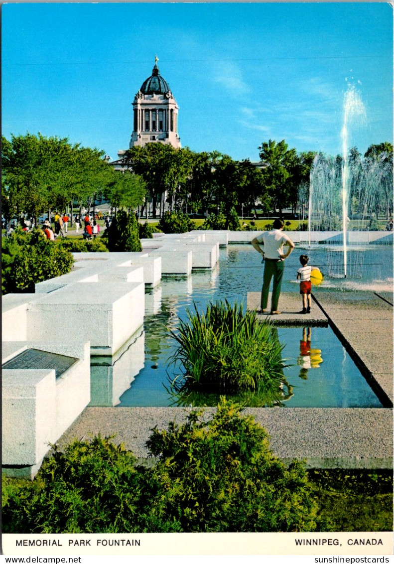 Canada Winnipeg Memorial Park Fountain  - Winnipeg